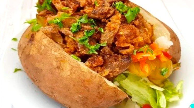 Patatas rellenas de setas